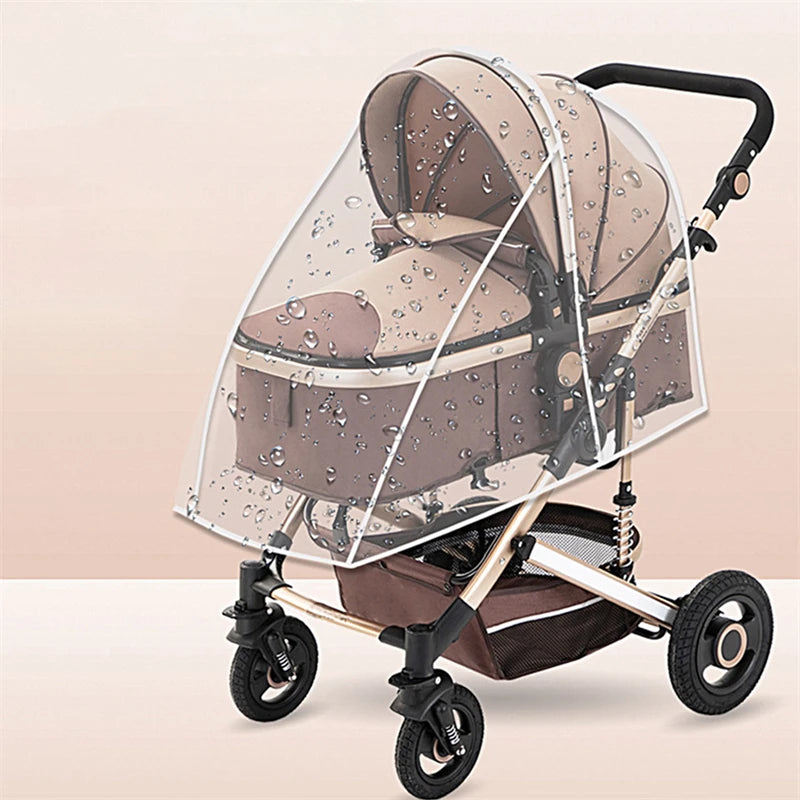 Housse de Pluie Universelle pour Poussette – Protection Imperméable Transparente pour Bébé