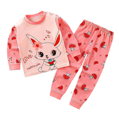 Ensemble de pyjamas en coton pour enfants, vêtements de nuit pour garçons et filles, vêtements de nuit pour enfants, vêtements de maison, vêtements de détente de dessin animé, automne et hiver