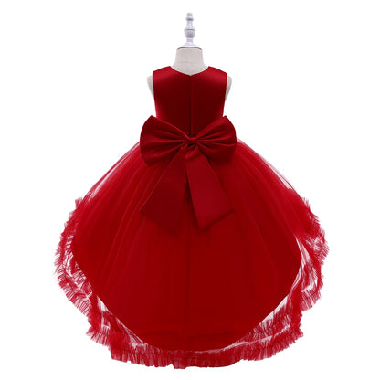 Robe Princesse Fille Traîne Tulle – Cérémonie, Mariage, Anniversaire & Noël (2–10 ans)