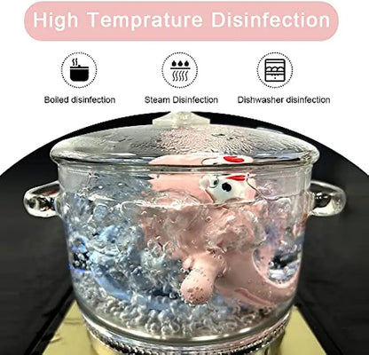 Anneau de dentition bébé en silicone – Prise facile anti-chute – Sans BPA – Doux et sécuritaire