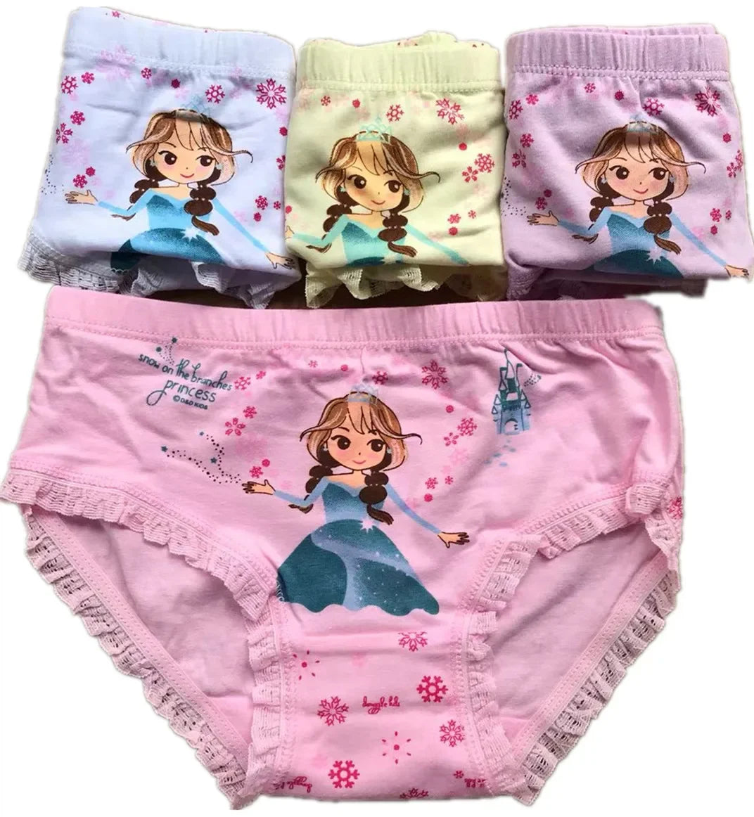 Lot de 4 Culottes Fille en Coton Doux – Confort Petit Trésor