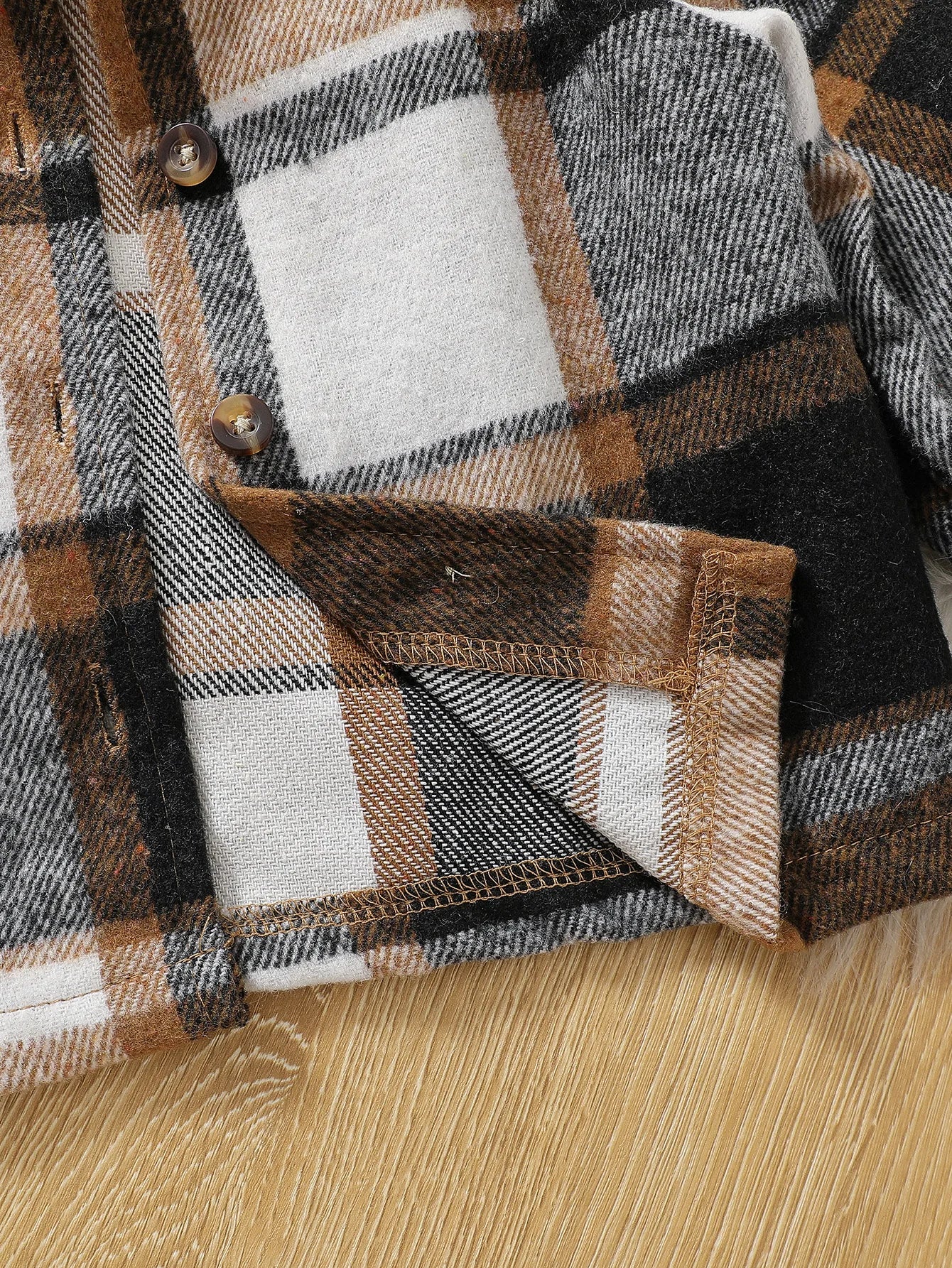 Ensemble d’automne bébé garçon 2 pièces – Veste à capuche à carreaux & pantalon confortable (6 à 36 mois)