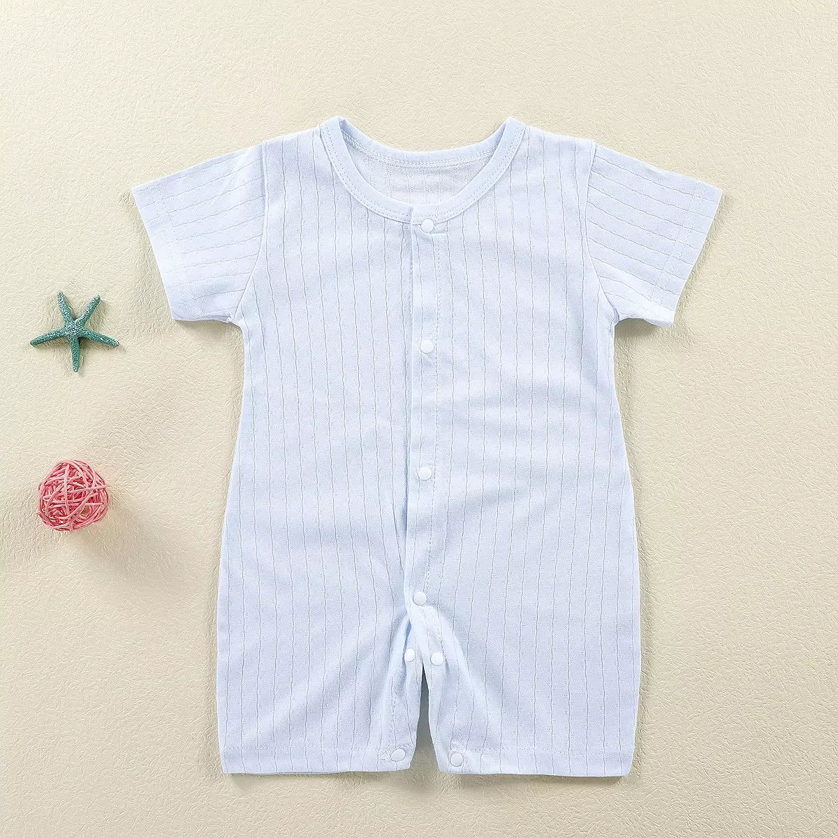 Barboteuse Bébé en Coton – Tenue Légère pour 0 à 12 Mois