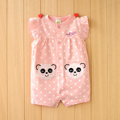 Barboteuse d'été en coton à manches courtes pour bébés filles, salopette pour tout-petits, grenouillères pour petites filles, vêtements pour bébés de 0 à 12 mois, 2024