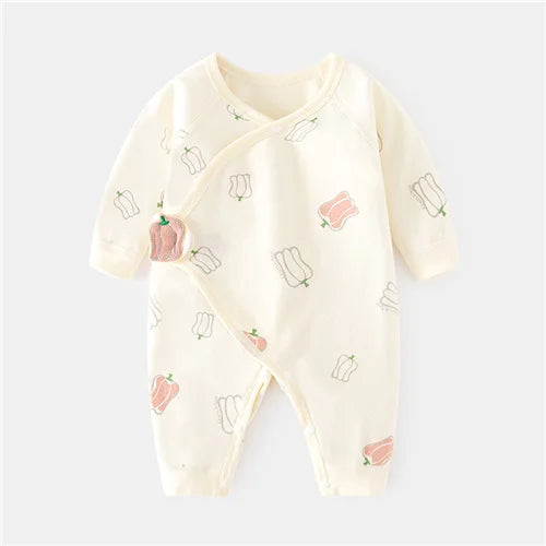 Barboteuse Douce Rêverie™ – Combinaison Bébé en Coton Confort (0–6 mois)