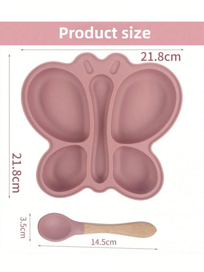 Pack Repas Bébé Zéro Dégât – Assiette Silicone Antidérapante + Bavoir | Spécial Parents