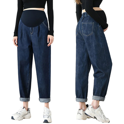 Jean Maternité Confort Absolu – Taille Haute avec Soutien Évolutif