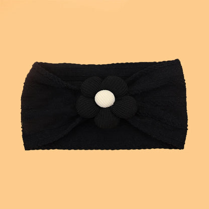 Bandeau Bébé Fille en Nylon Doux avec Fleur – Accessoire Nouveau-né