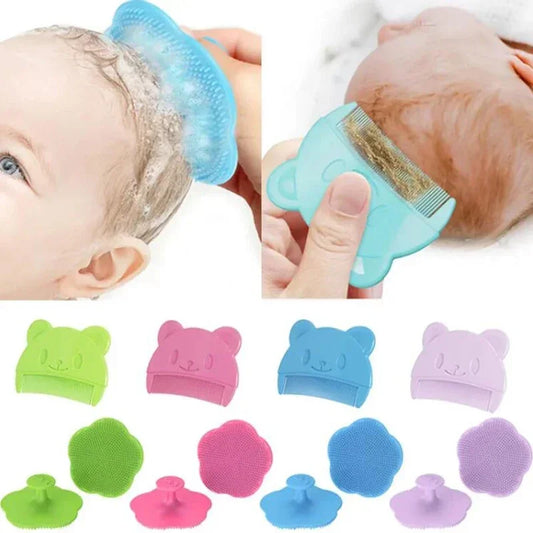 Accessoires de soins pour bébé – Peigne doux & brosse en silicone
