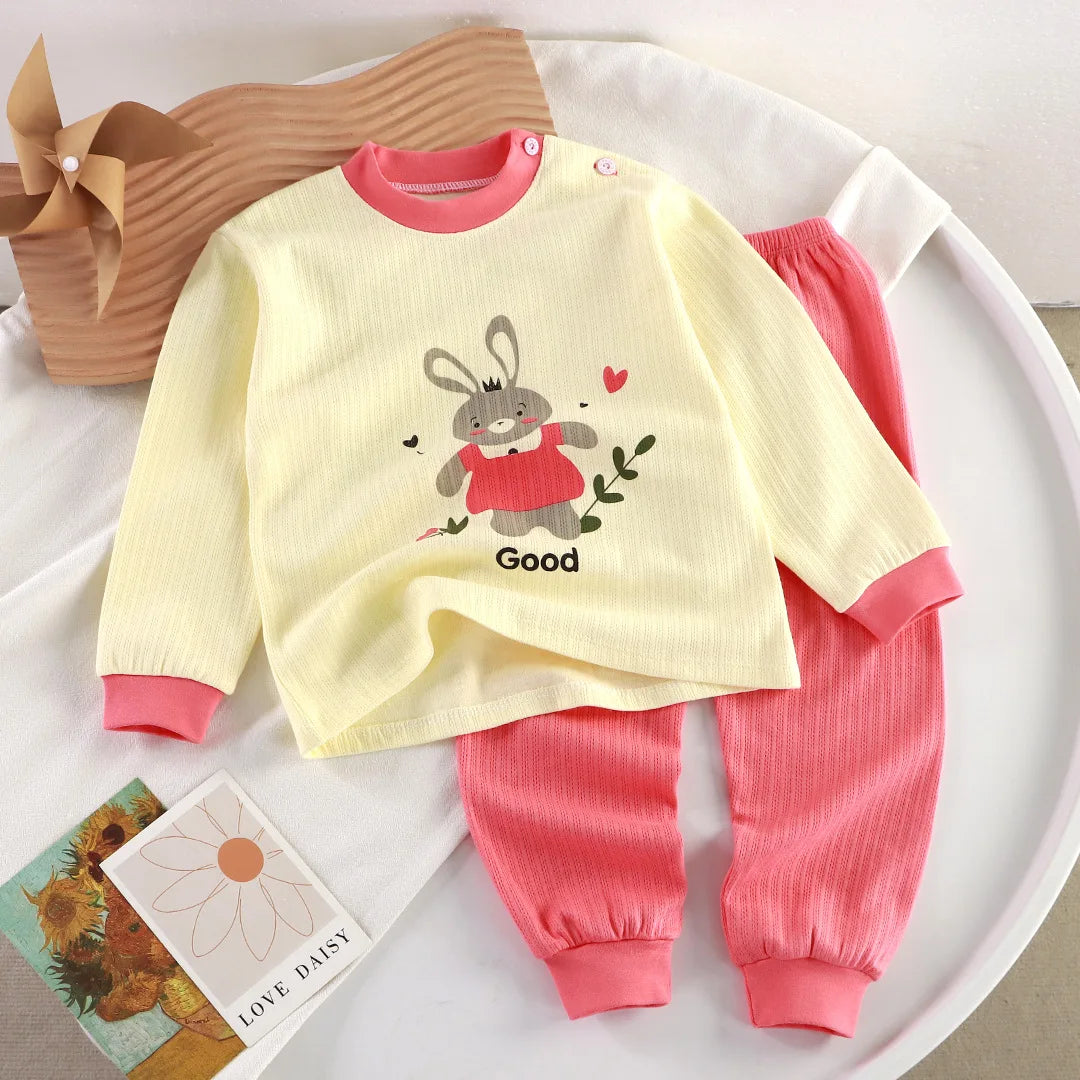 Pyjama enfant en coton à motifs animés – Confort doux pour filles et garçons
