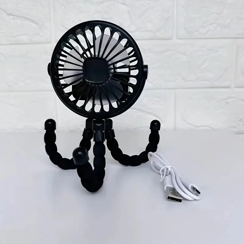 Ventilateur Flexible pour Poussette Bébé Rechargeable USB – Mini Ventilateur Sécurisé pour Poussette et Siège Auto