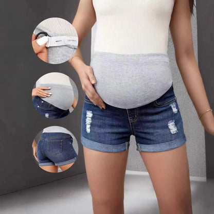 Short Jean Maternité Chic – Confort & Style pour l’Été