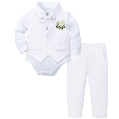 Tenue de baptême pour bébé garçon, ensemble de costume de baptême pour première église de pâques, vêtements cadeaux formels pour fête d'anniversaire et de mariage