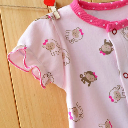 Barboteuse d'été en coton à manches courtes pour bébés filles, salopette pour tout-petits, grenouillères pour petites filles, vêtements pour bébés de 0 à 12 mois, 2024