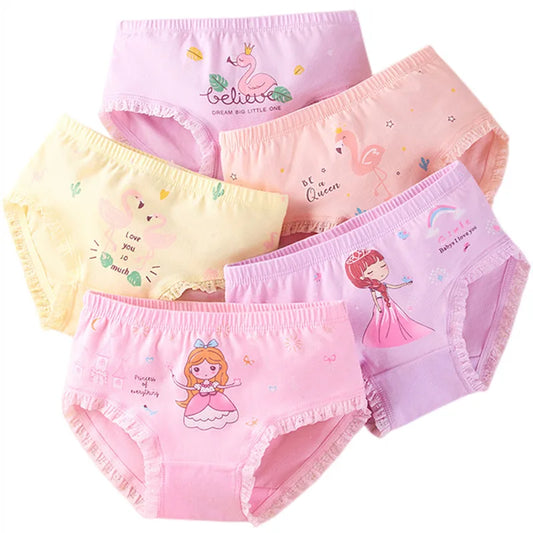 Lot de 4 Culottes Fille en Coton Doux – Confort Petit Trésor