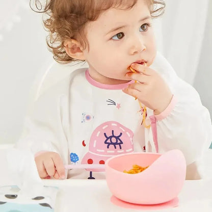 🍽️ Ensemble repas bébé en silicone – Antidérapant & sécurisé