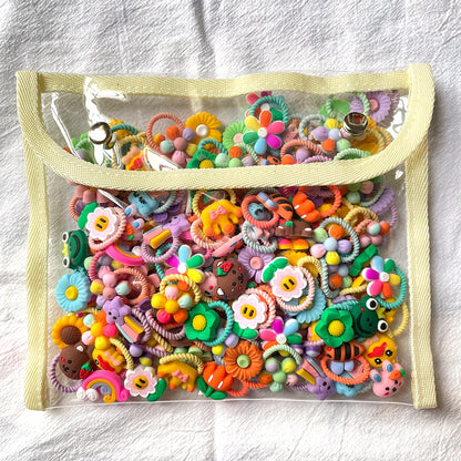 Lot d’Élastiques à Cheveux Enfants – Accessoires Cartoon Colorés