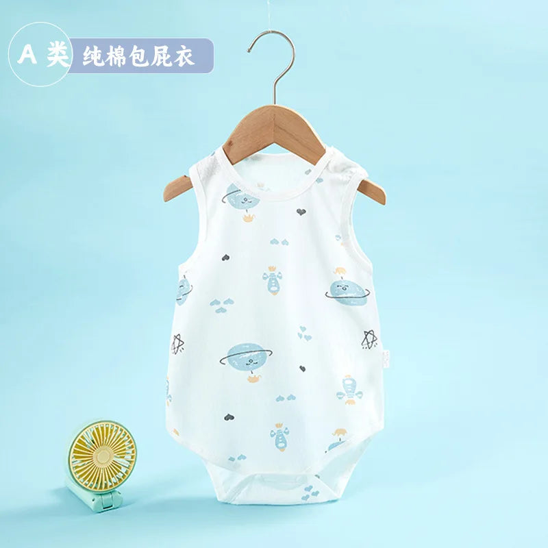 Barboteuse Bébé Coton Doux – Combinaison Été Sans Manches