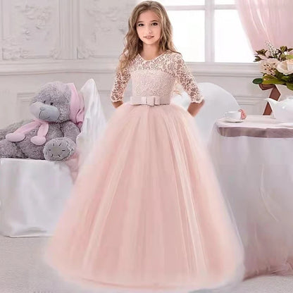 Robe Princesse Fille Élégante – Robe de Cérémonie & Fête pour Enfant