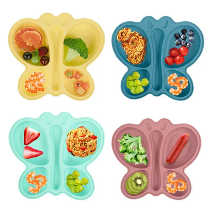 Pack Repas Bébé Zéro Dégât – Assiette Silicone Antidérapante + Bavoir | Spécial Parents