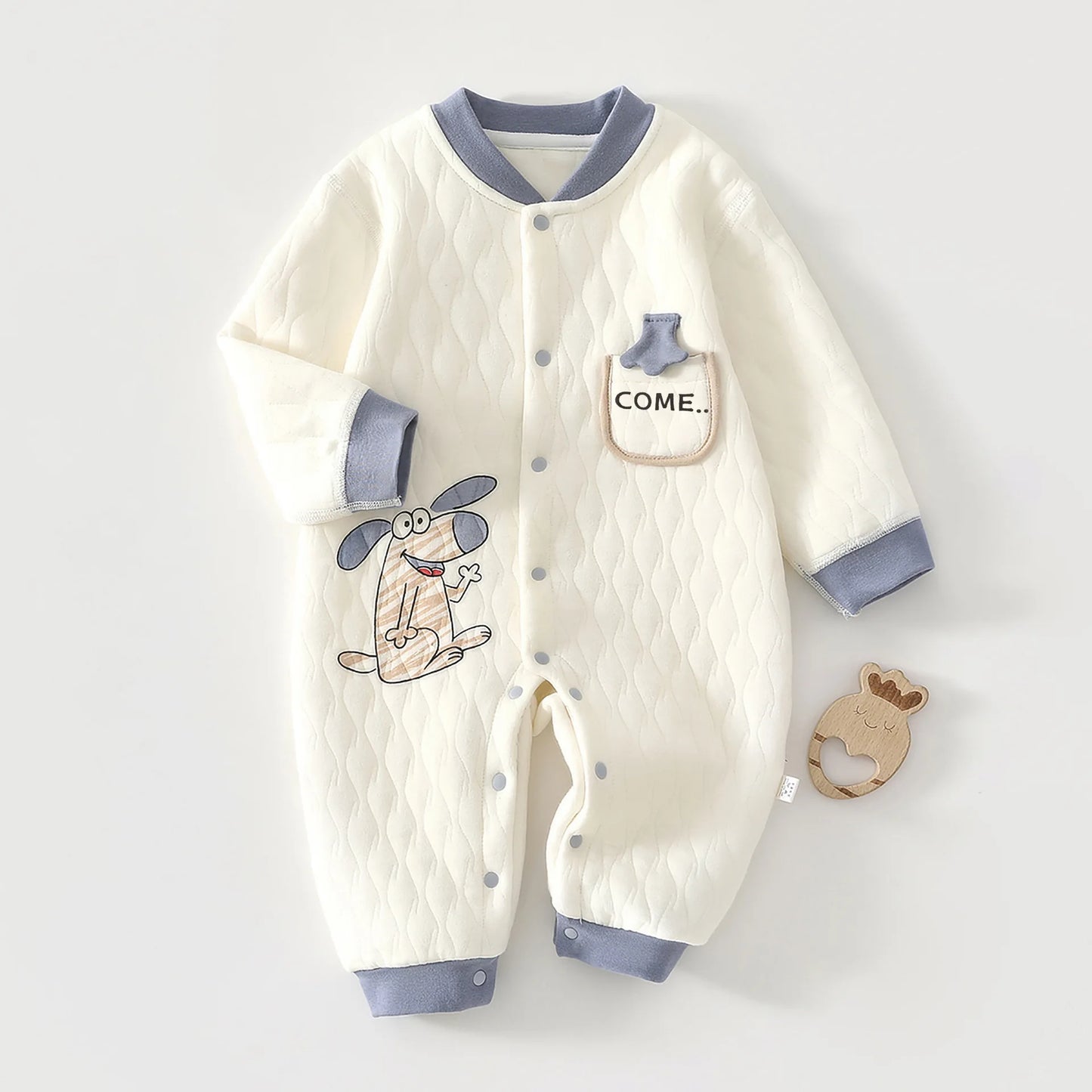 Combinaison Bébé Douillette en Coton – Chaleur & Confort pour Nouveau-né