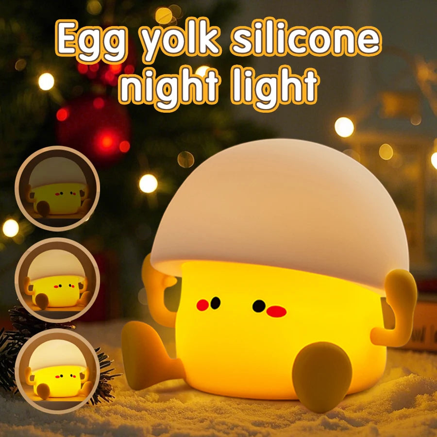 Veilleuse Silicone Bébé – Lampe de Nuit Tactile Douce (Nuage, Licorne, Tasse, Ballon)