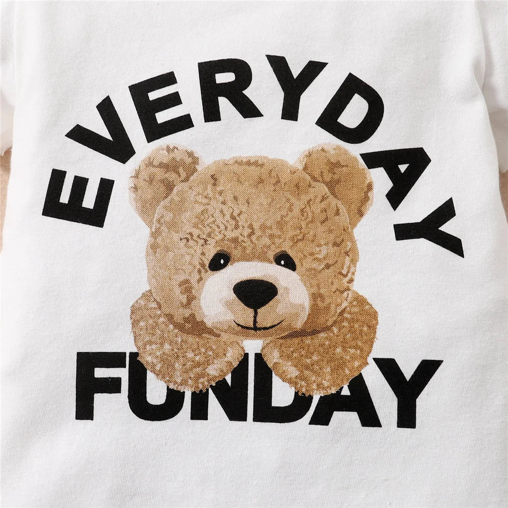 Barboteuse bébé garçon 2 pièces – Combinaison manches courtes avec chapeau assorti (0 à 12 mois)