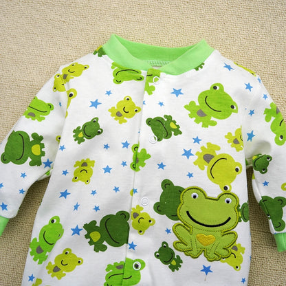 Barboteuse Bébé Grenouille 100% Coton – Pyjama Doux & Confortable pour Nouveau-Né