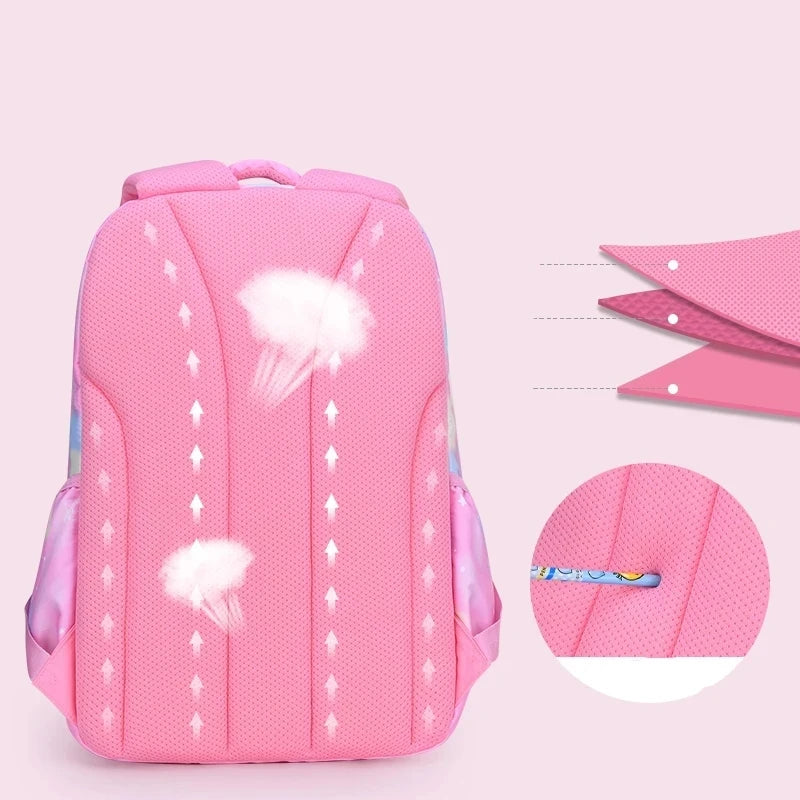 Sac à dos scolaire fille rose kawaii – Cartable léger et résistant pour école primaire