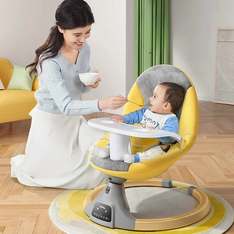 Chaise à bascule électrique apaisante pour bébé – Berceau multifonctionnel 0-36 mois | Les Petits Trésors Boutique
