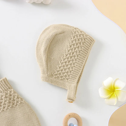 Ensemble Body Bébé Sans Manches & Bonnet – Tenue Douce Unisexe (2 pièces)