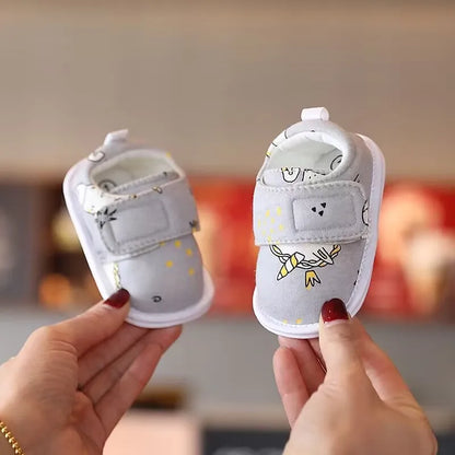 Sandales Bébé Premiers Pas – Semelle Souple & Motifs Animés (0–18 Mois)