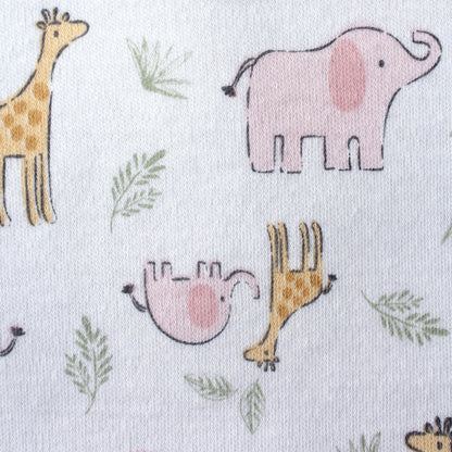 Lot de 3 bodys bébé fille – Motifs animaux & éléphant, coton doux