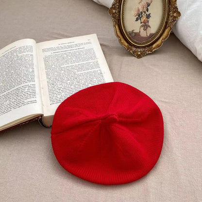 Béret Bébé en Maille Fleur – Bonnet Chaud d’Hiver