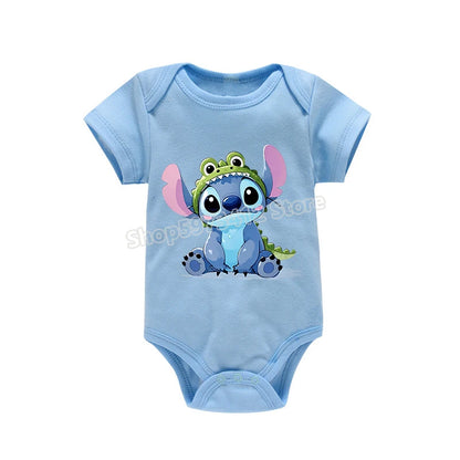 Body bébé 100 % coton – Onesie manches courtes, imprimé dessin animé, tenue d’été