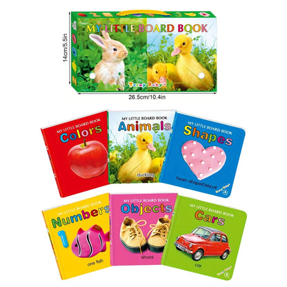Livres cartonnés sensoriels pour bébé – Couleurs, animaux & formes