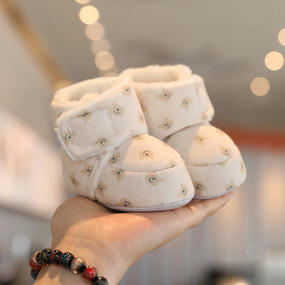 Chaussons Bébé Hiver Antidérapants – Semelle Souple Coton | Garçon & Fille