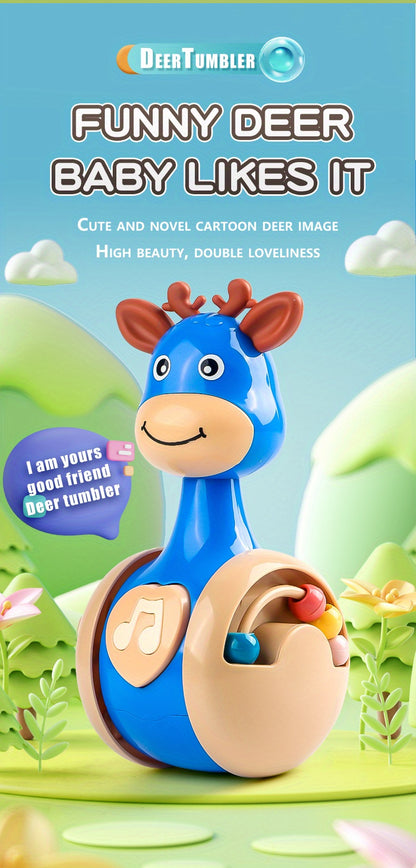 Jouet d’Éveil Bébé Culbuto – Animal Roulant Sensoriel