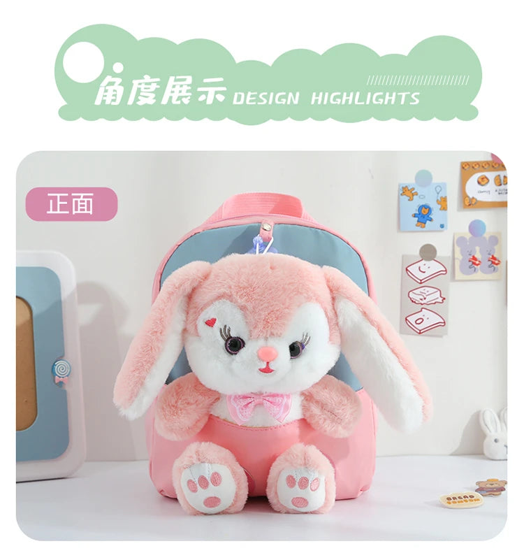 Sac à Dos Enfant Lapin 3D – Cartable Mignon et Doux pour Maternelle