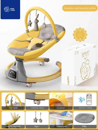 Chaise à bascule électrique apaisante pour bébé – Berceau multifonctionnel 0-36 mois | Les Petits Trésors Boutique