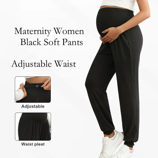 Pantalon de maternité confortable – Taille ajustable et soutien du ventre pour future maman