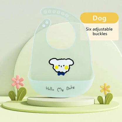 Bavoir bébé en silicone doux avec poche récupératrice – Mignon & pratique au quotidien