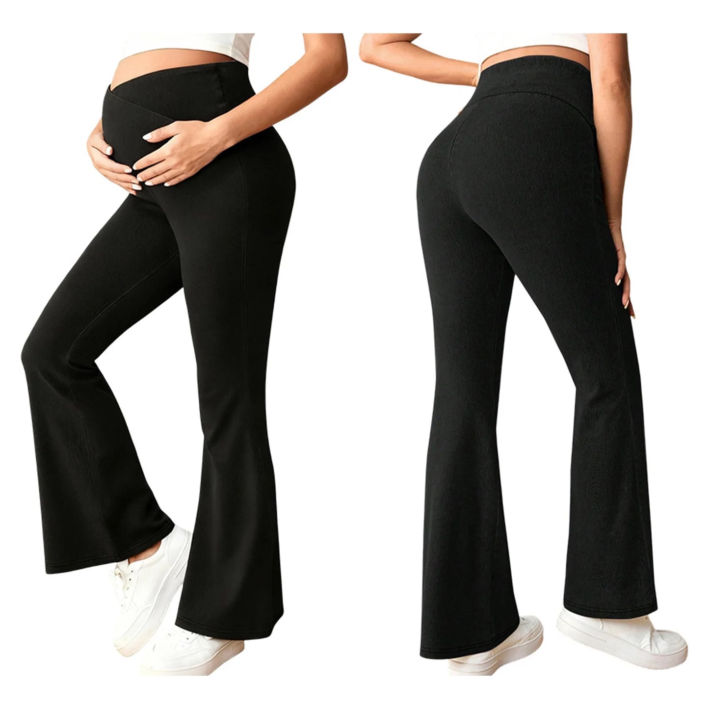 Jean de Maternité Évasé Premium – Confort & Style pour Future Maman