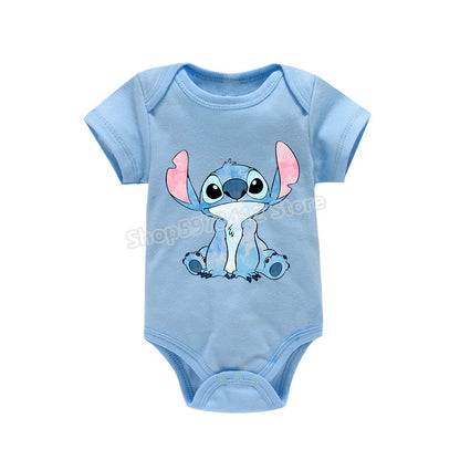 Body bébé 100 % coton – Onesie manches courtes, imprimé dessin animé, tenue d’été
