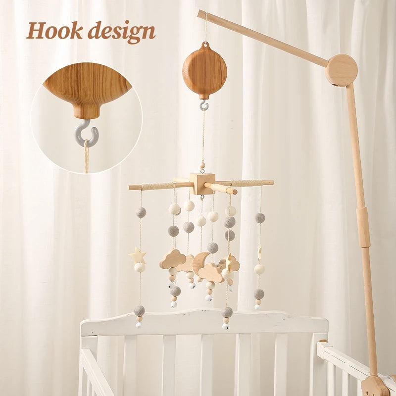 Mobile Musical Bébé en Bois – Doux, Apaisant & Naturel