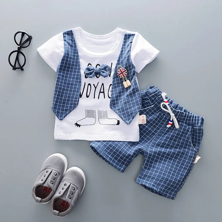 Ensemble Été Enfant – T-Shirt à Manches Courtes & Short Tendance