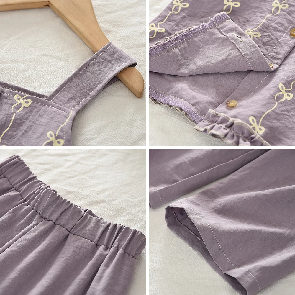 Ensemble Denim Chic 2 Pièces – Top Bretelles + Pantalon (Fille)