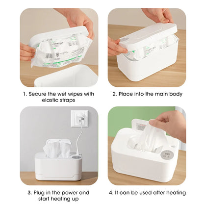 Chauffe-Lingettes Bébé Intelligent avec Écran LED – Distributeur de Lingettes Chauffantes