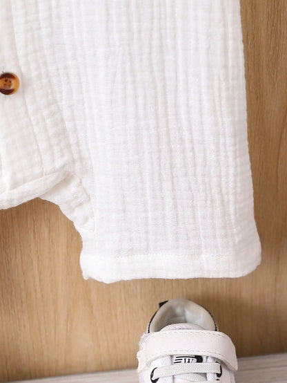 Barboteuse Bébé Chic en Coton – Combinaison Été Confortable Garçon (3 à 24 mois)