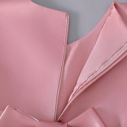 Robe Princesse Longue à Nœud Élégant – Cérémonie & Mariage pour Fille